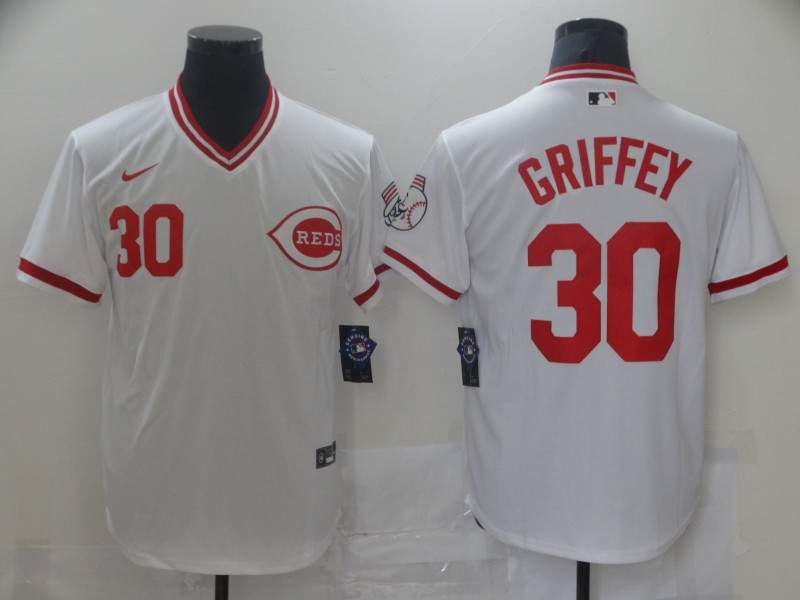 Cincinnati Reds White Retro MLB Jersey Cincinnati Reds White Retro MLB Jersey