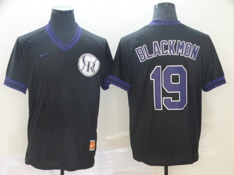 Colorado Rockies Black Retro MLB Jersey