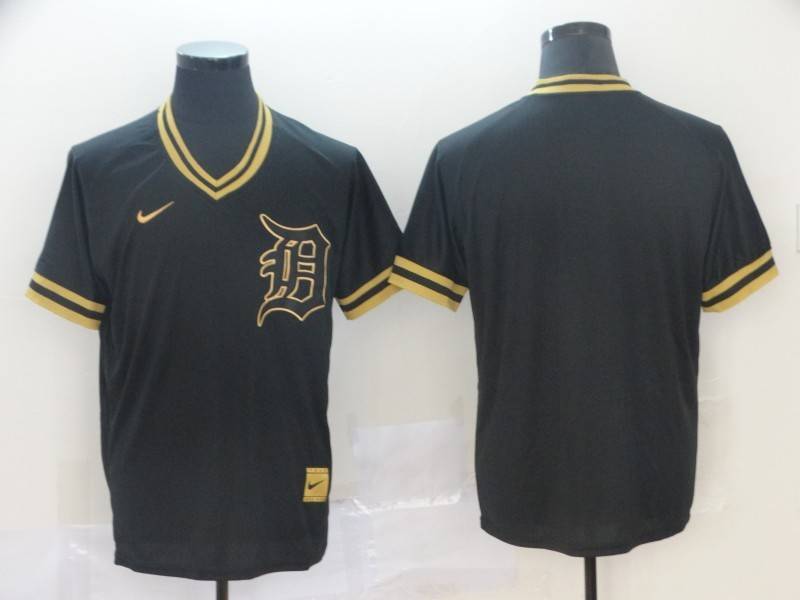 Detroit Tigers Black Gold Retro MLB Jersey Detroit Tigers Black Gold Retro MLB Jersey