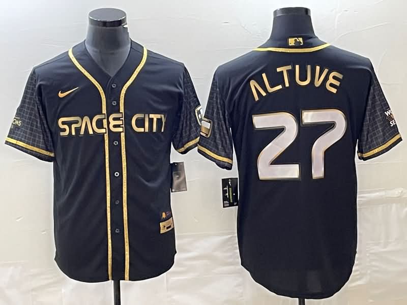 Houston Astros Black Gold MLB Jersey 02 Houston Astros Black Gold MLB Jersey 02