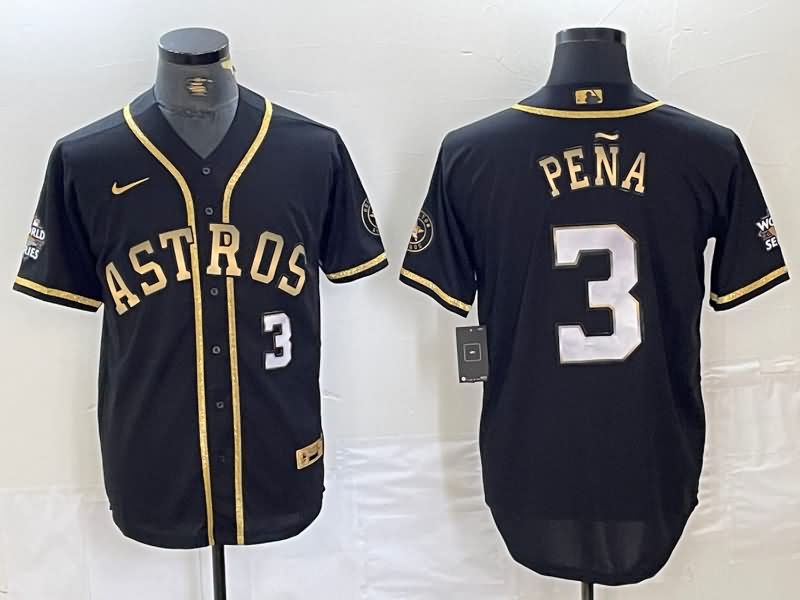 Houston Astros Black Gold MLB Jersey 03 Houston Astros Black Gold MLB Jersey 03