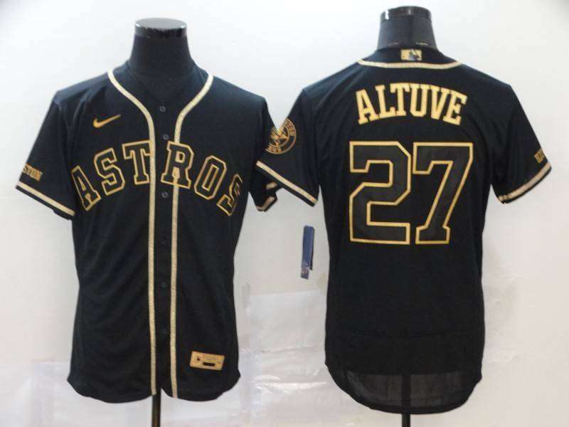 Houston Astros Black Gold Elite MLB Jersey Houston Astros Black Gold Elite MLB Jersey