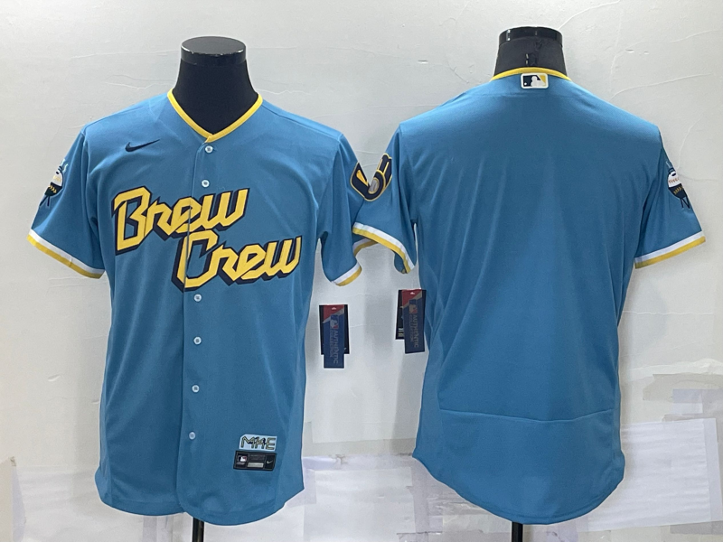 Milwaukee Brewers Blue Elite MLB Jersey Milwaukee Brewers Blue Elite MLB Jersey