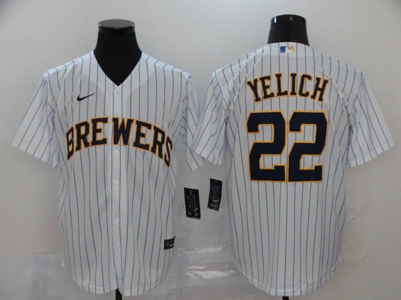 Milwaukee Brewers White MLB Jersey Milwaukee Brewers White MLB Jersey