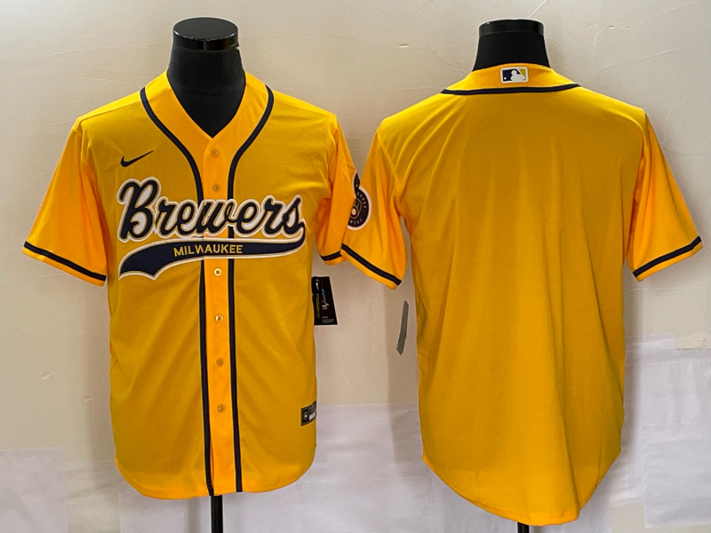 Milwaukee Brewers Yellow MLB Jersey Milwaukee Brewers Yellow MLB Jersey