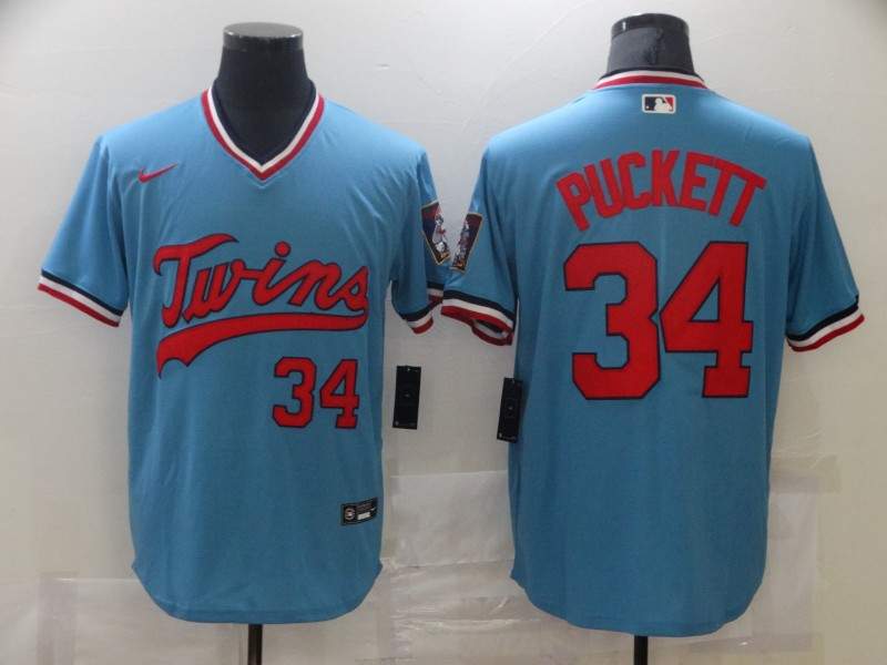 Minnesota Twins Light Blue Retro MLB Jersey Minnesota Twins Light Blue Retro MLB Jersey