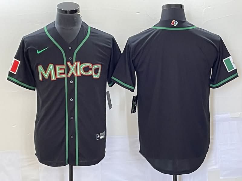 Mexico Black Baseball Jersey 07 Mexico Black Baseball Jersey 07