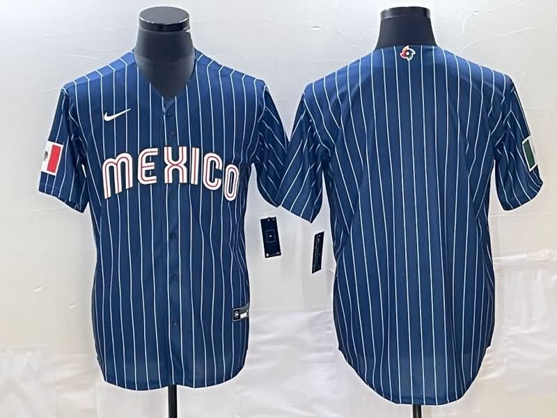 Mexico Dark Blue Baseball Jersey Mexico Dark Blue Baseball Jersey