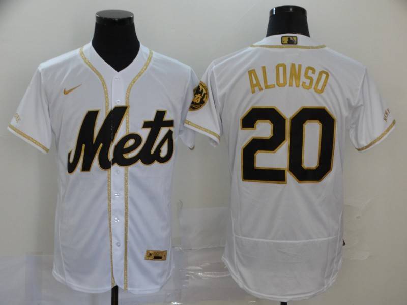 New York Mets White Gold Elite MLB Jersey New York Mets White Gold Elite MLB Jersey
