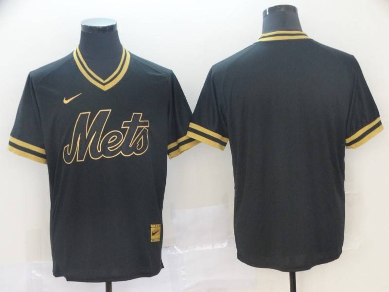 New York Mets Black Gold Retro MLB Jersey New York Mets Black Gold Retro MLB Jersey