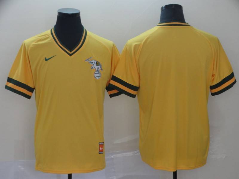 Oakland Athletics Yellow Retro MLB Jersey Oakland Athletics Yellow Retro MLB Jersey