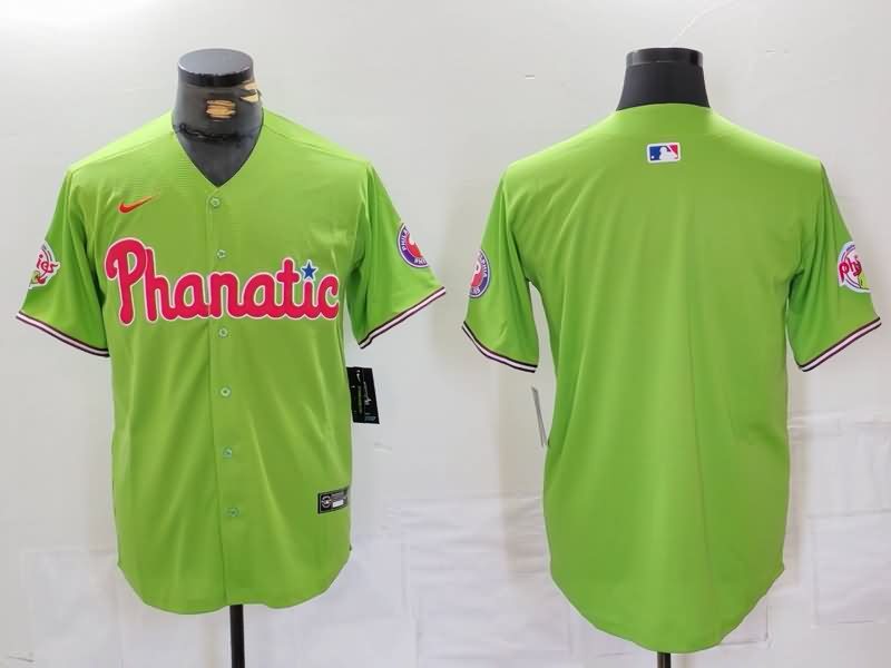 Philadelphia Phillies Green MLB Jersey 02 Philadelphia Phillies Green MLB Jersey 02