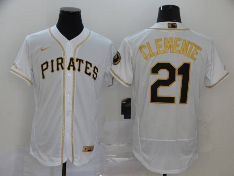 Pittsburgh Pirates White Gold Elite MLB Jersey Pittsburgh Pirates White Gold Elite MLB Jersey