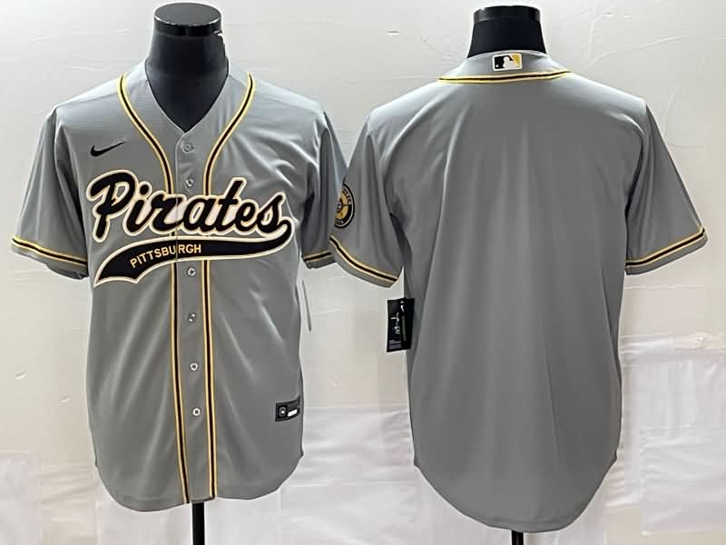 Pittsburgh Pirates Grey MLB Jersey 02 Pittsburgh Pirates Grey MLB Jersey 02