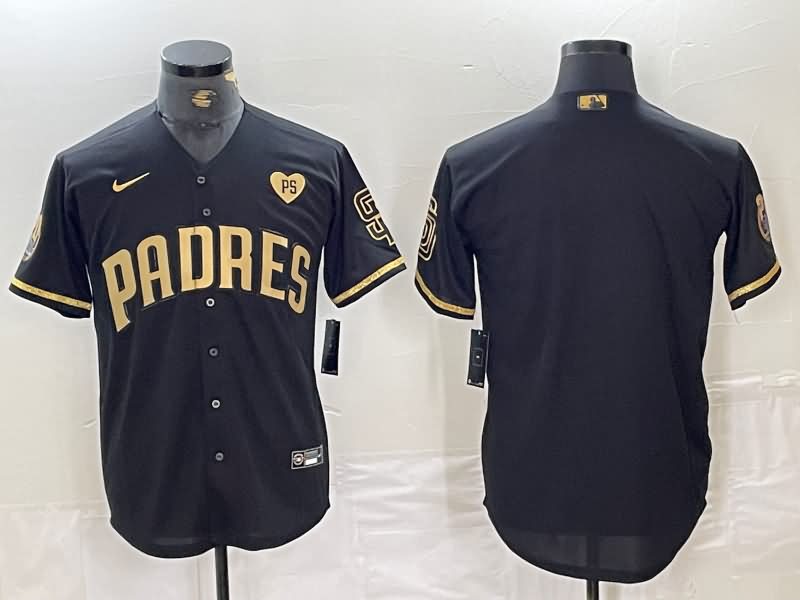 San Diego Padres Black Gold MLB Jersey 02 San Diego Padres Black Gold MLB Jersey 02