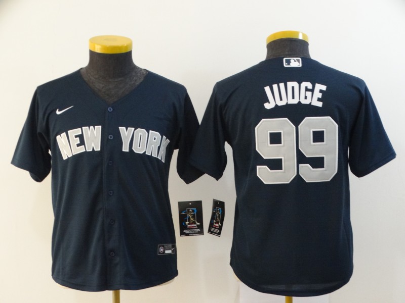 Kids New York Yankees Dark Blue #99 JUDGE MLB Jersey Kids New York Yankees Dark Blue #99 JUDGE MLB Jersey