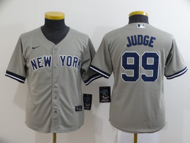 Kids New York Yankees Grey #99 JUDGE MLB Jersey Kids New York Yankees Grey #99 JUDGE MLB Jersey