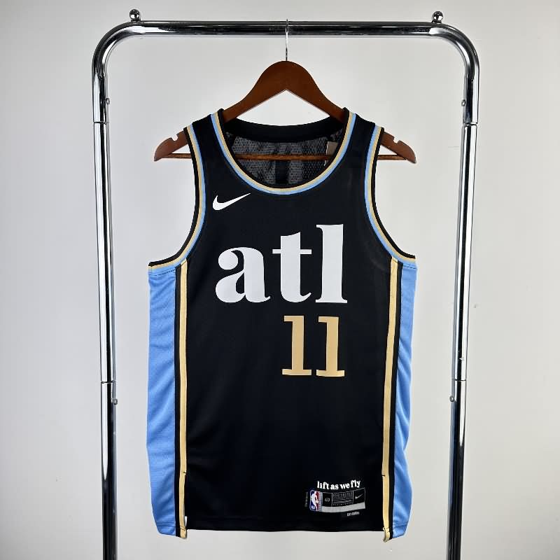 Atlanta Hawks 23/24 Black City Basketball Jersey (Hot Press) Atlanta Hawks 23/24 Black City Basketball Jersey (Hot Press)