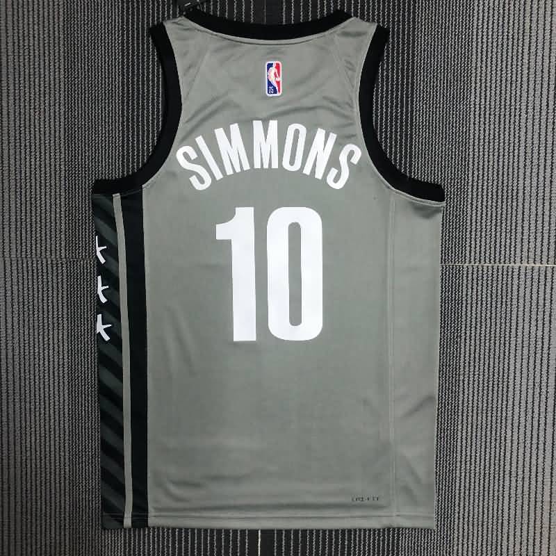 Brooklyn Nets 21/22 Grey AJ Basketball Jersey (Hot Press)