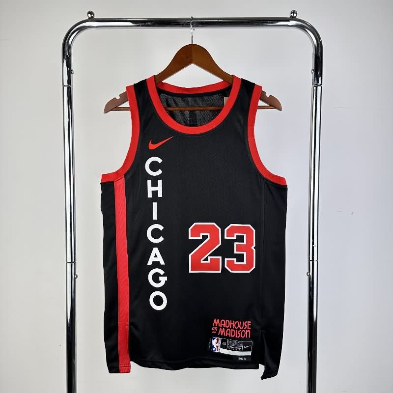 Chicago Bulls 23/24 Black City Basketball Jersey (Hot Press) Chicago Bulls 23/24 Black City Basketball Jersey (Hot Press)