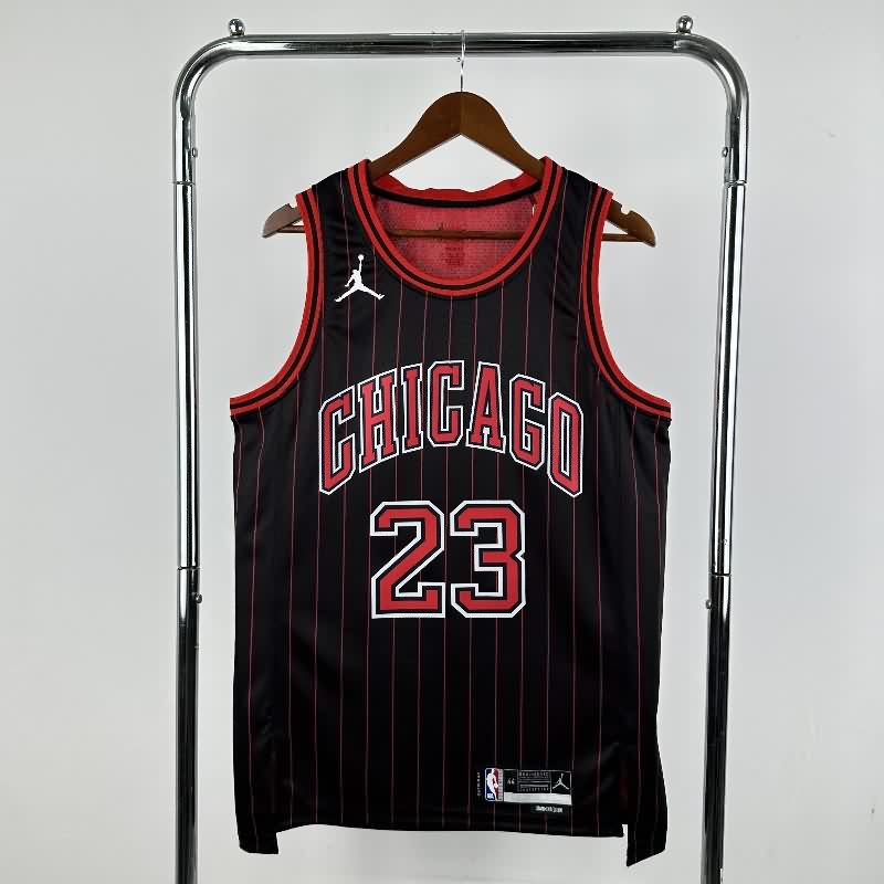 Chicago Bulls 25/26 Black AJ Basketball Jersey (Hot Press)
