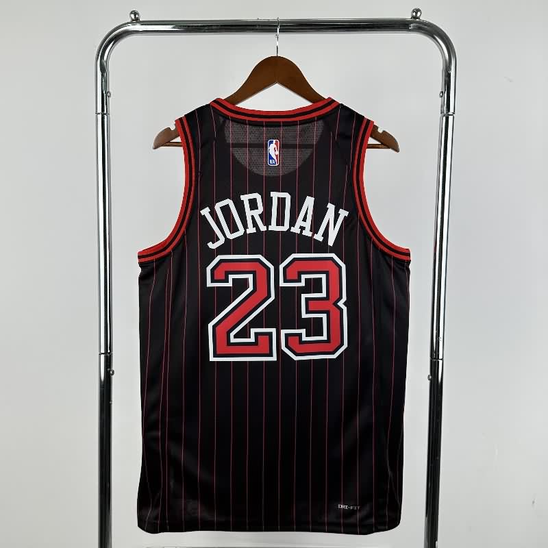 Chicago Bulls 25/26 Black AJ Basketball Jersey (Hot Press)