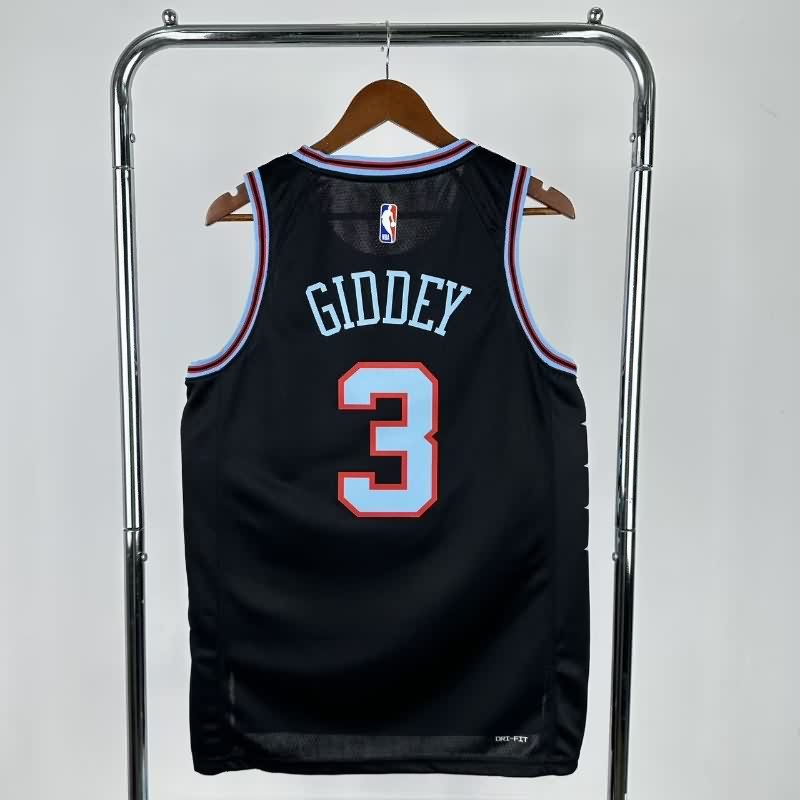Chicago Bulls 25/26 Black City Basketball Jersey (Hot Press)