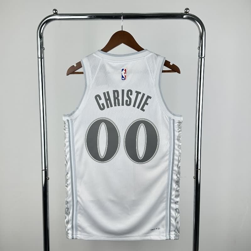 Dallas Mavericks 24/25 White City Basketball Jersey (Hot Press)