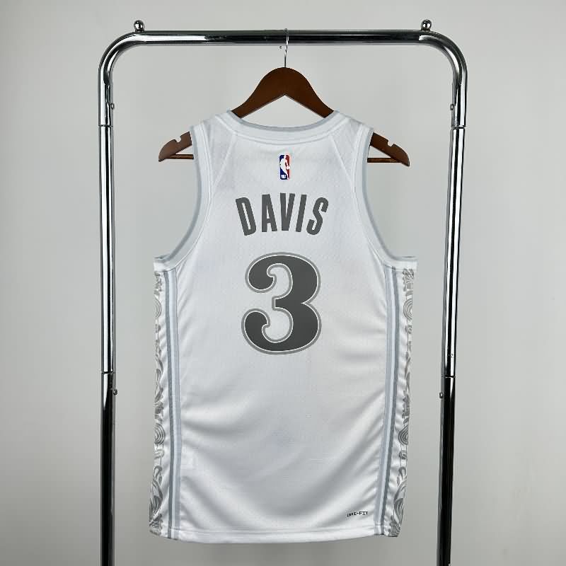 Dallas Mavericks 24/25 White City Basketball Jersey (Hot Press)