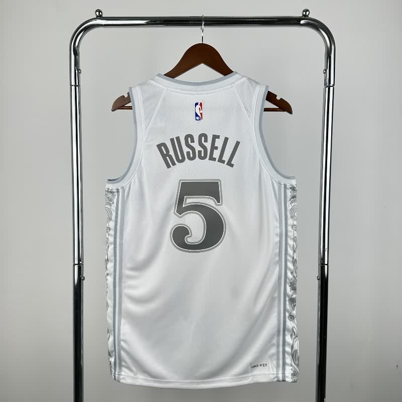 Dallas Mavericks 24/25 White City Basketball Jersey (Hot Press)