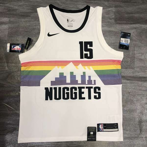 Denver Nuggets 2020 White City Basketball Jersey (Hot Press) Denver Nuggets 2020 White City Basketball Jersey (Hot Press)