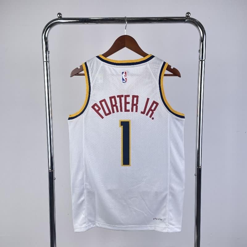 Denver Nuggets 22/23 White Basketball Jersey (Hot Press)