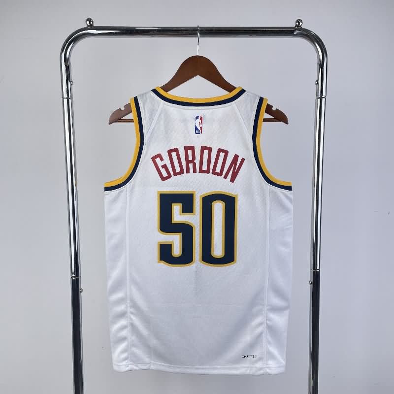 Denver Nuggets 22/23 White Basketball Jersey (Hot Press)