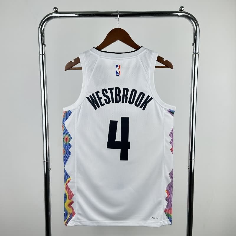 Denver Nuggets 24/25 White City Basketball Jersey (Hot Press)