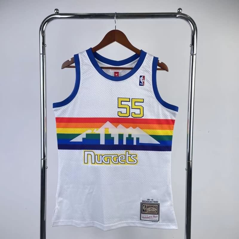 Denver Nuggets 1991/92 White Classics Basketball Jersey (Hot Press) Denver Nuggets 1991/92 White Classics Basketball Jersey (Hot Press)