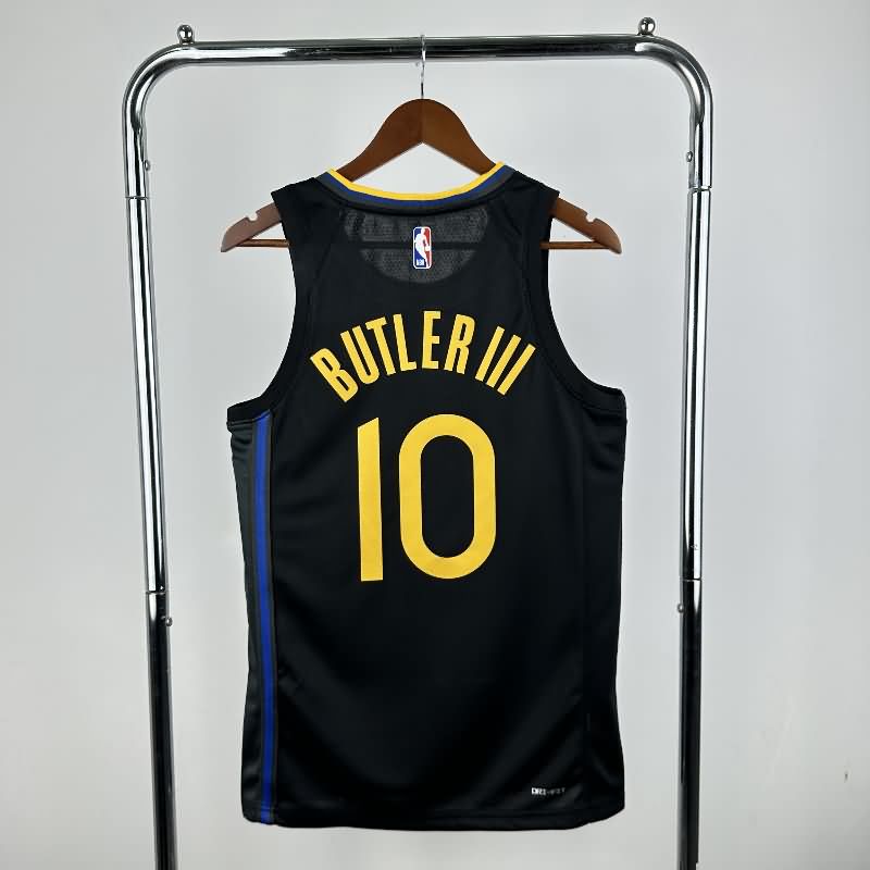 Golden State Warriors 24/25 Black AJ Basketball Jersey (Hot Press)