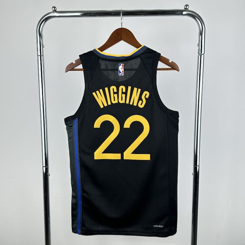 Golden State Warriors 24/25 Black AJ Basketball Jersey (Hot Press)