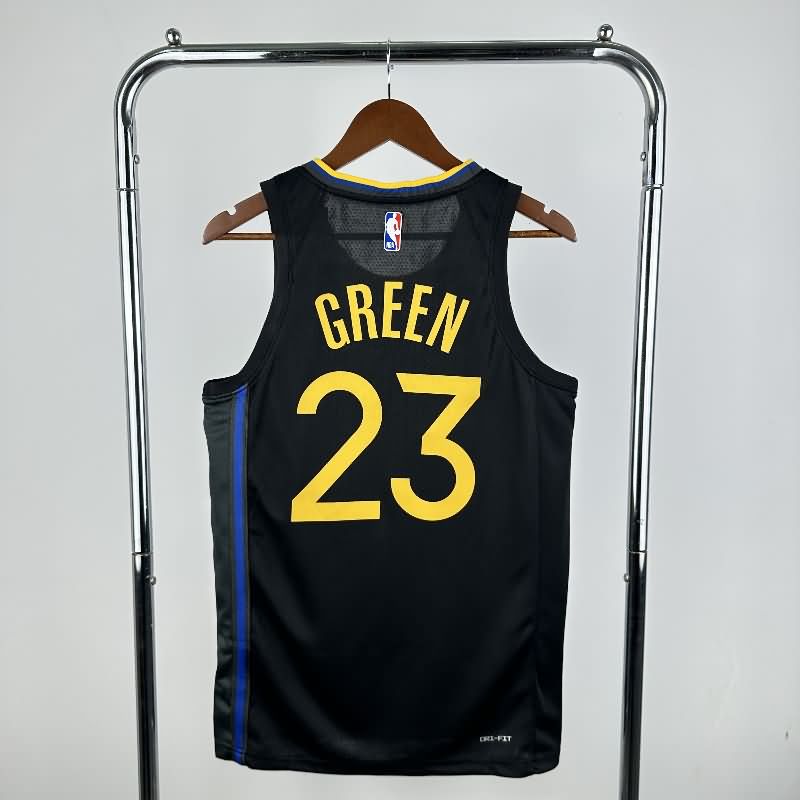 Golden State Warriors 24/25 Black AJ Basketball Jersey (Hot Press)