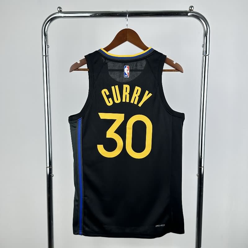 Golden State Warriors 24/25 Black AJ Basketball Jersey (Hot Press)