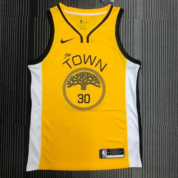 Golden State Warriors Yellow Basketball Jersey (Hot Press) Golden State Warriors Yellow Basketball Jersey (Hot Press)