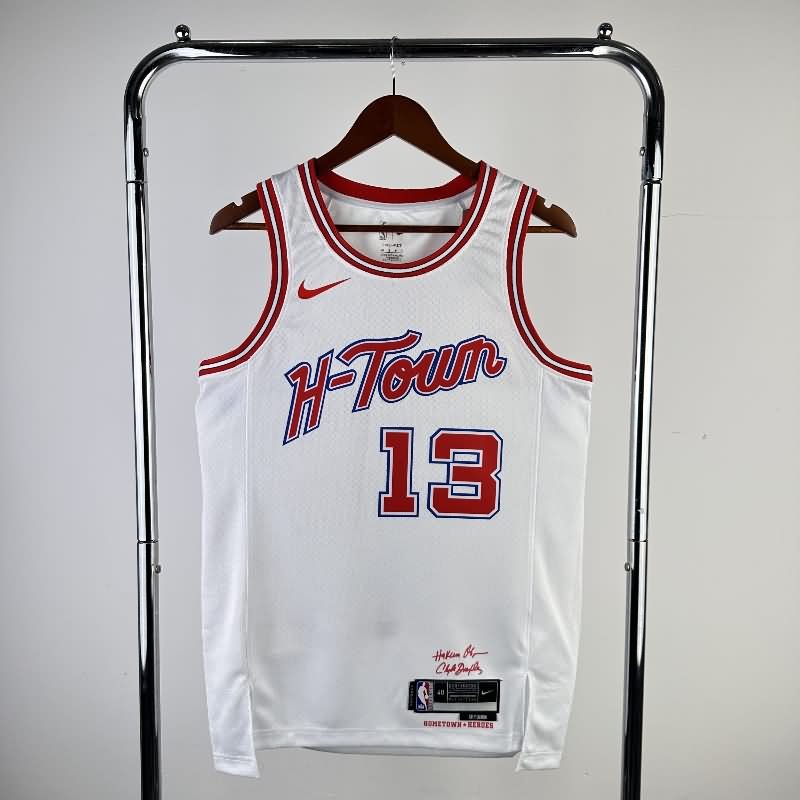 Houston Rockets 23/24 White City Basketball Jersey (Hot Press) Houston Rockets 23/24 White City Basketball Jersey (Hot Press)