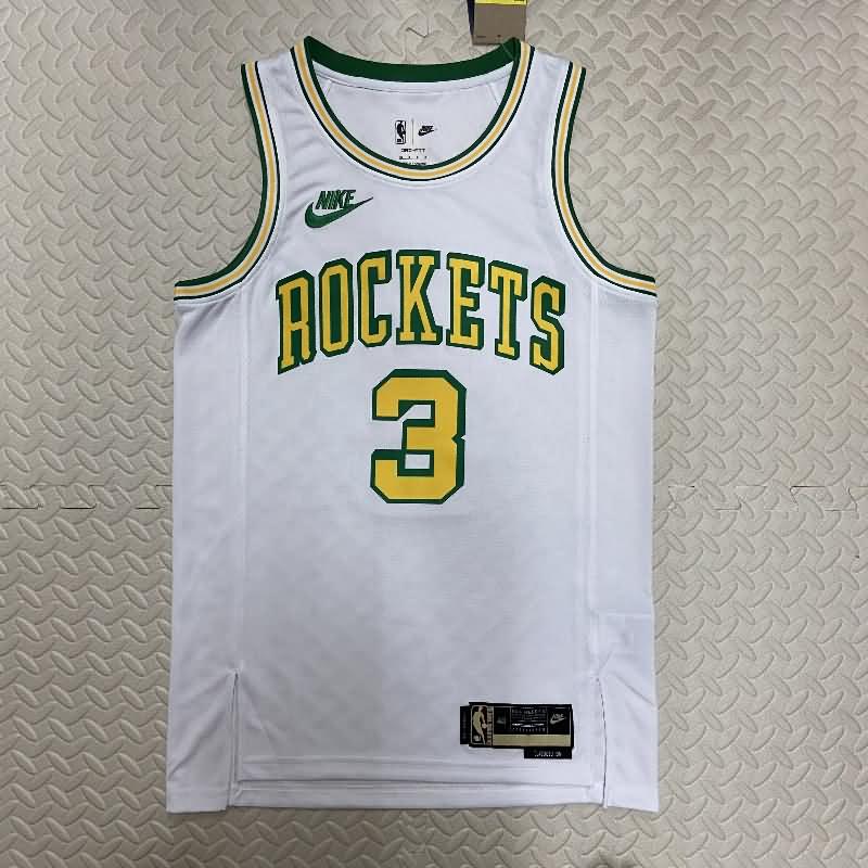Houston Rockets White Classics Basketball Jersey (Hot Press) Houston Rockets White Classics Basketball Jersey (Hot Press)