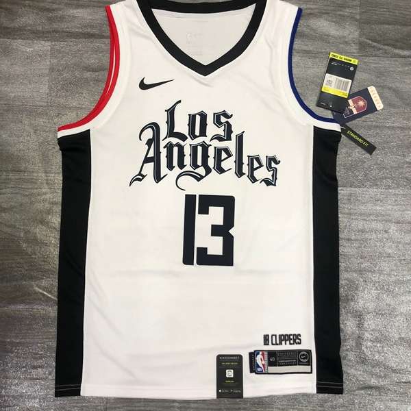 Los Angeles Clippers 2020 White City Basketball Jersey (Hot Press) Los Angeles Clippers 2020 White City Basketball Jersey (Hot Press)