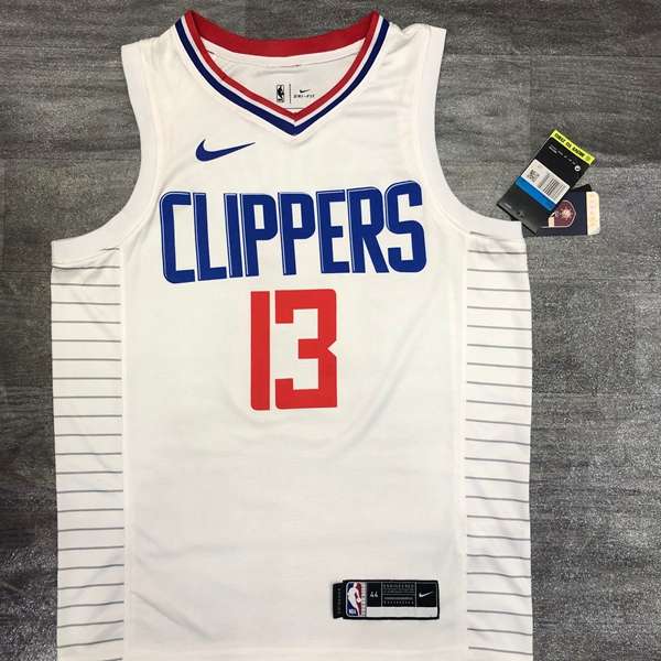 Los Angeles Clippers 2020 White Basketball Jersey (Hot Press) Los Angeles Clippers 2020 White Basketball Jersey (Hot Press)
