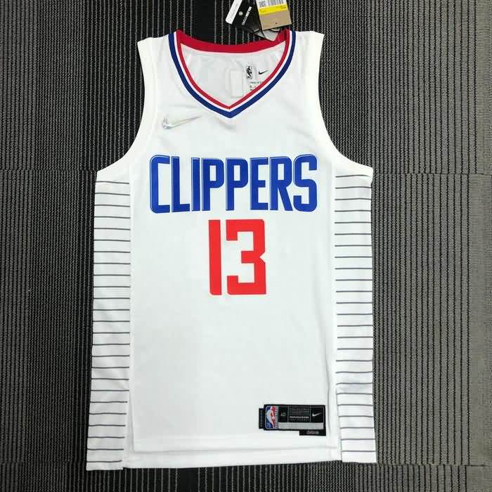 Los Angeles Clippers 21/22 White Basketball Jersey (Hot Press) Los Angeles Clippers 21/22 White Basketball Jersey (Hot Press)