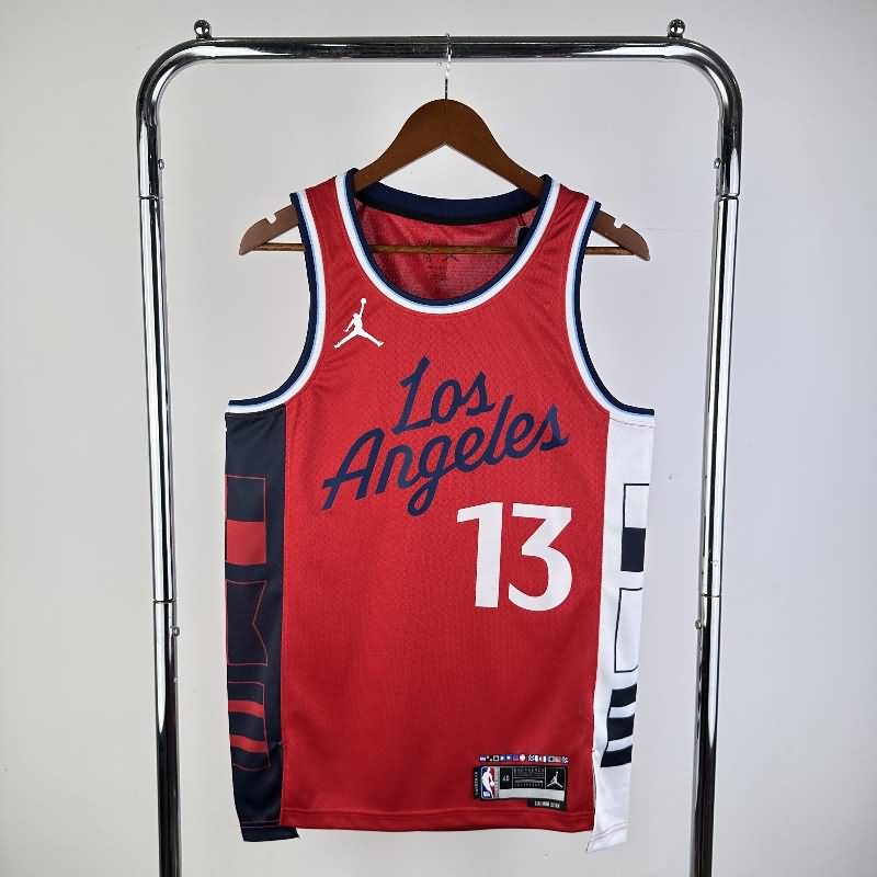Los Angeles Clippers 24/25 Red AJ Basketball Jersey (Hot Press) Los Angeles Clippers 24/25 Red AJ Basketball Jersey (Hot Press)