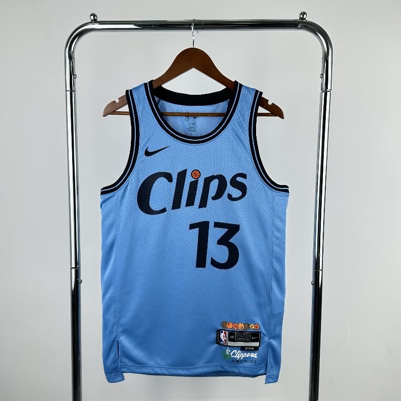 Los Angeles Clippers 24/25 Blue City Basketball Jersey (Hot Press) Los Angeles Clippers 24/25 Blue City Basketball Jersey (Hot Press)
