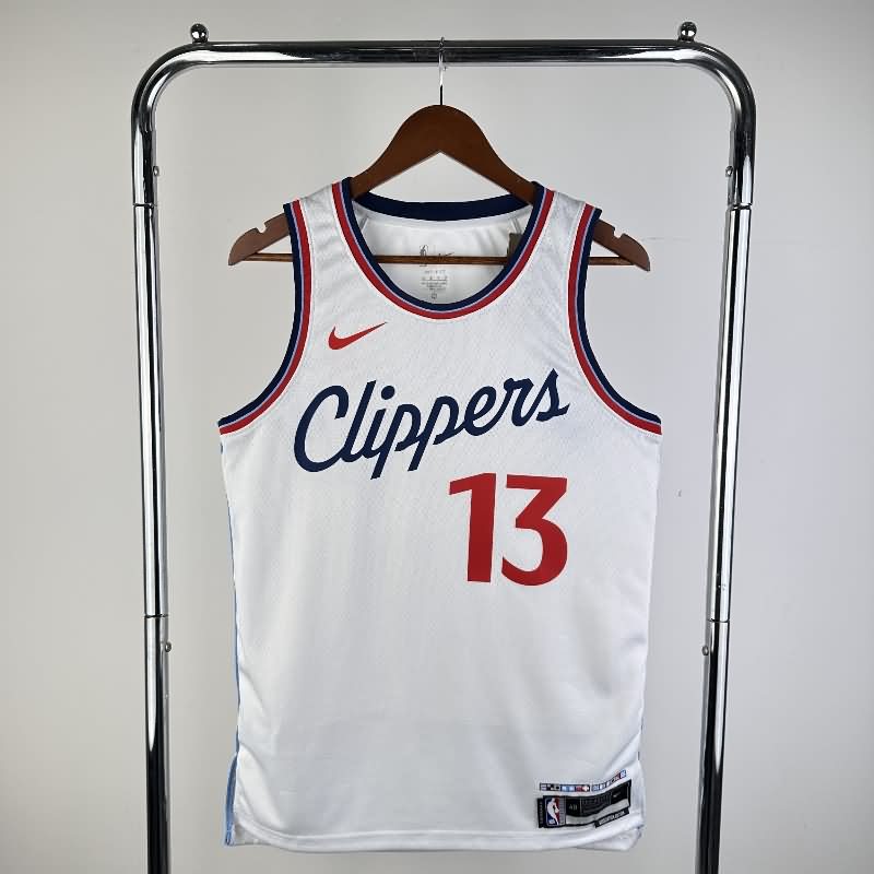 Los Angeles Clippers 24/25 White Basketball Jersey (Hot Press) Los Angeles Clippers 24/25 White Basketball Jersey (Hot Press)