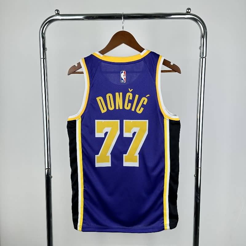 Los Angeles Lakers 20/21 Purple AJ Basketball Jersey (Hot Press)