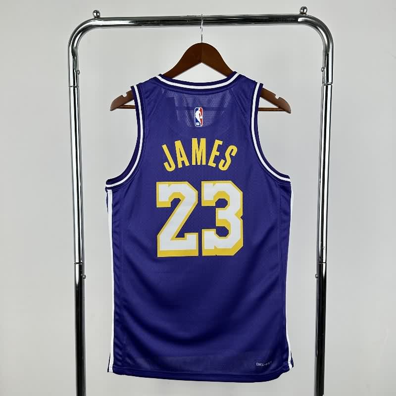 Los Angeles Lakers 25/26 Purple AJ Basketball Jersey (Hot Press)